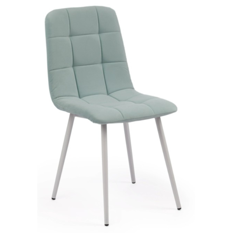 Стул Nancy Velour Light Blue Chair Светло-голубой Черный Стул Nancy Velour Light Blue Chair Светло-голубой Черный в Саратове | Loft Concept