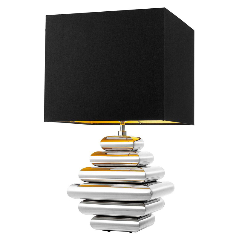 Настольная лампа Eichholtz Table Lamp Belmond Никель Черный Настольная лампа Eichholtz Table Lamp Belmond Никель Черный в Саратове | Loft Concept