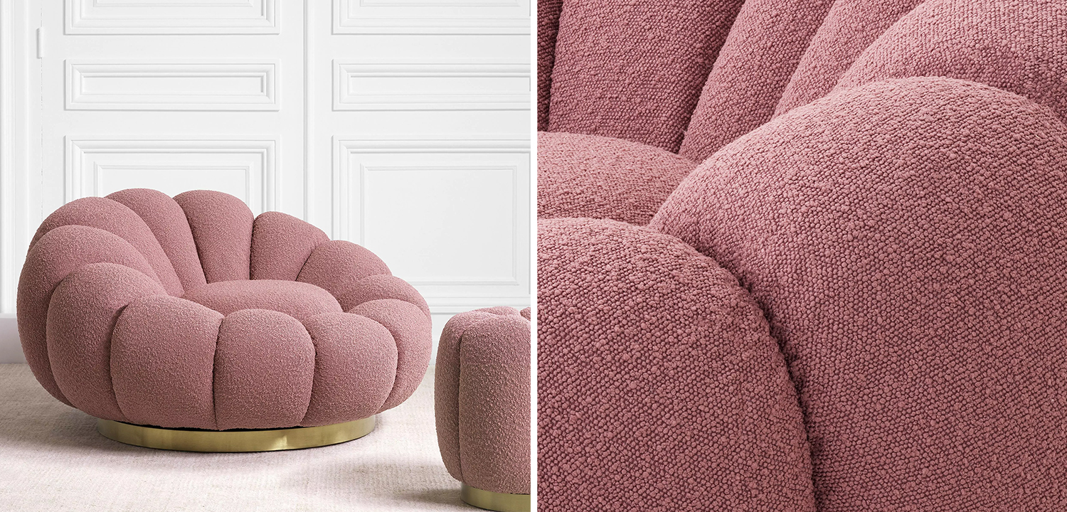 Кресло Eichholtz Swivel Chair Mello Rose - фото