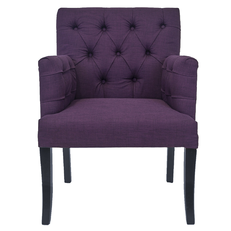 Кресло Addison Chic Armchair purple flax Фиолетовый Черный в Саратове | Loft Concept 