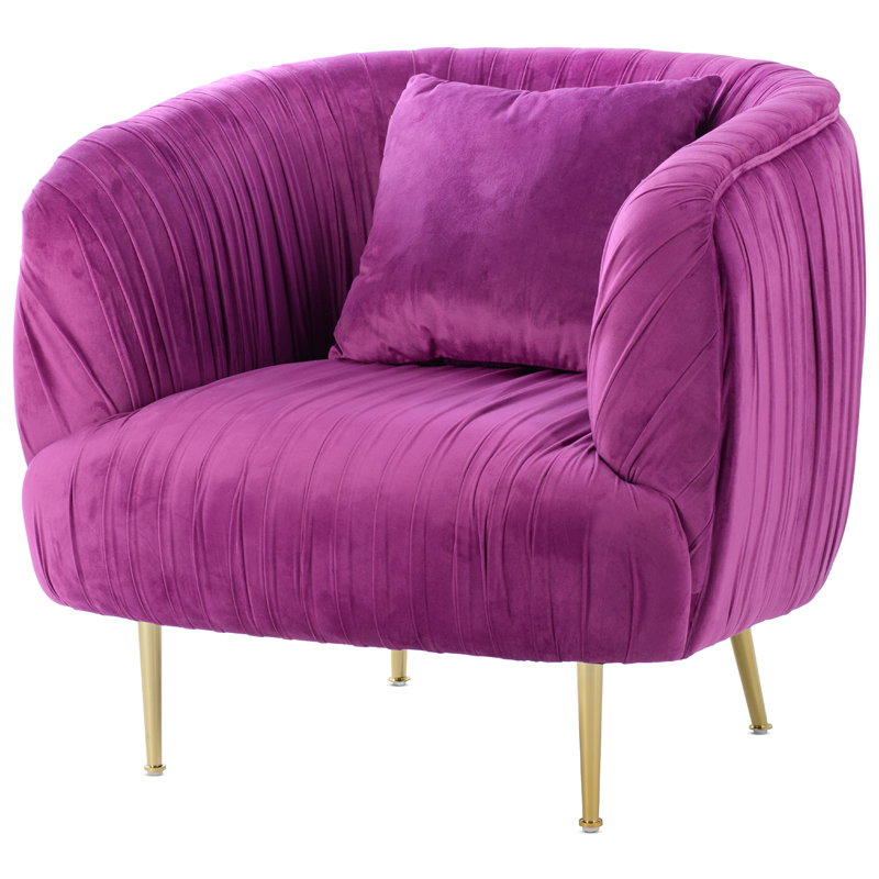 Кресло SOUFFLE CHAIR purple Фуксия Золотой в Саратове | Loft Concept 