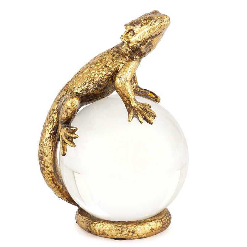 Статуэтка PAPERWEIGHT LIZARD Белый Бронза в Саратове | Loft Concept 