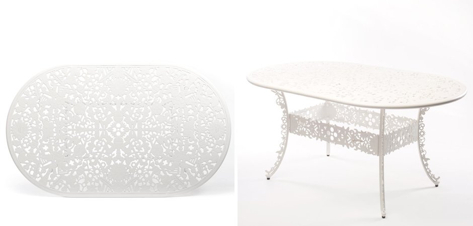 Обеденный стол Industry Collection ALUMINIUM OVAL TABLE – WHITE Обеденный стол Industry Collection ALUMINIUM OVAL TABLE – WHITE - Loft-Concept в Саратове