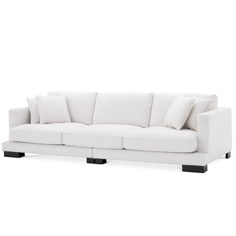 Диван Eichholtz Sofa Tuscany white Белый Черный в Саратове | Loft Concept 