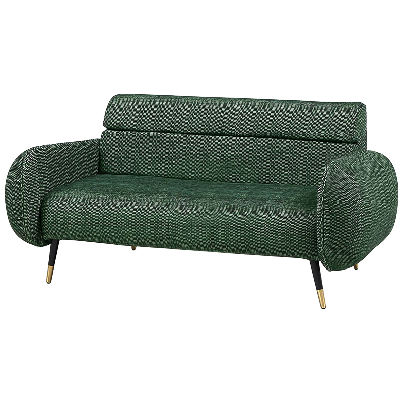 Диван Hebert Sofa Green M Зеленый Зеленый Черный Латунь в Саратове | Loft Concept 