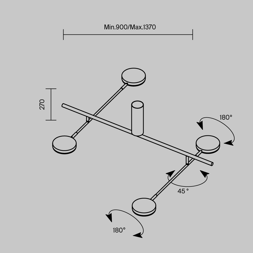Потолочный светильник Fad 3000К 26Вт в Саратове