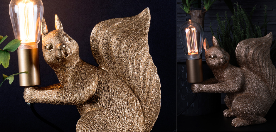Настольная лампа Piff Table Gold Золотая белка Настольная лампа Piff Table Gold Золотая белка - Loft-Concept в Саратове