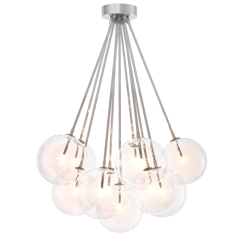 Люстра Eichholtz Ceiling Lamp Molecule Nickel Никель Прозрачное Стекло Люстра Eichholtz Ceiling Lamp Molecule Nickel Никель Прозрачное Стекло в Саратове | Loft Concept