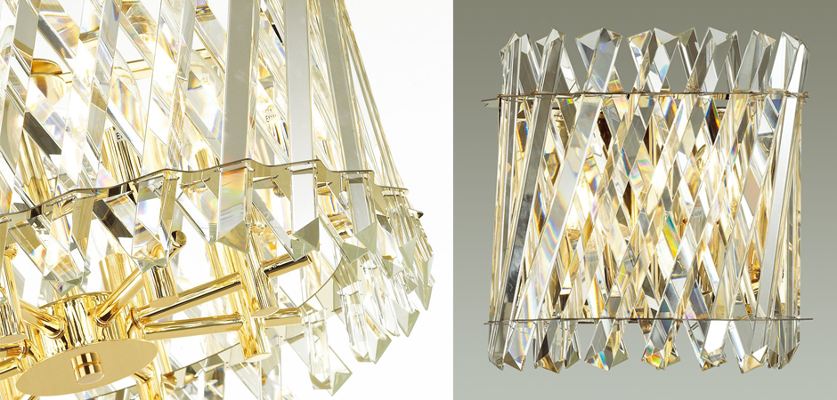 Бра Crystal Crossed Stripes Gold Бра Crystal Crossed Stripes Gold - Loft-Concept в Саратове