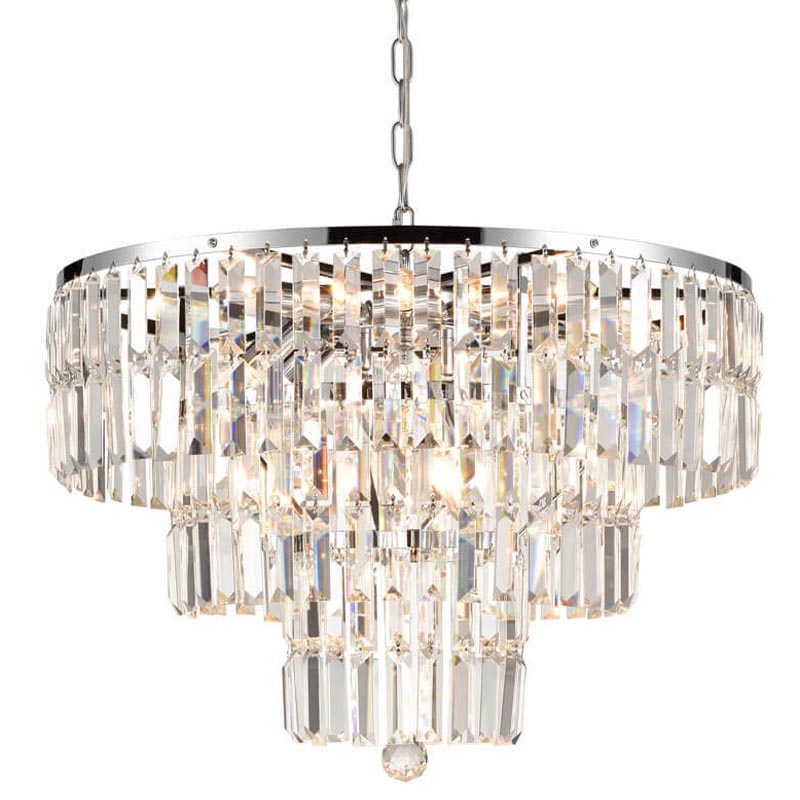 Люстра 1920s Odeon Chandelier chrome 60 Прозрачный (Transparent) Хром в Саратове | Loft Concept 