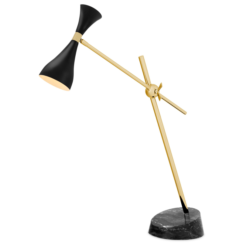 Настольная лампа Eichholtz Desk Lamp Cordero xl Черный Латунь Черный Мрамор Nero Настольная лампа Eichholtz Desk Lamp Cordero xl Черный Латунь Черный Мрамор Nero в Саратове | Loft Concept