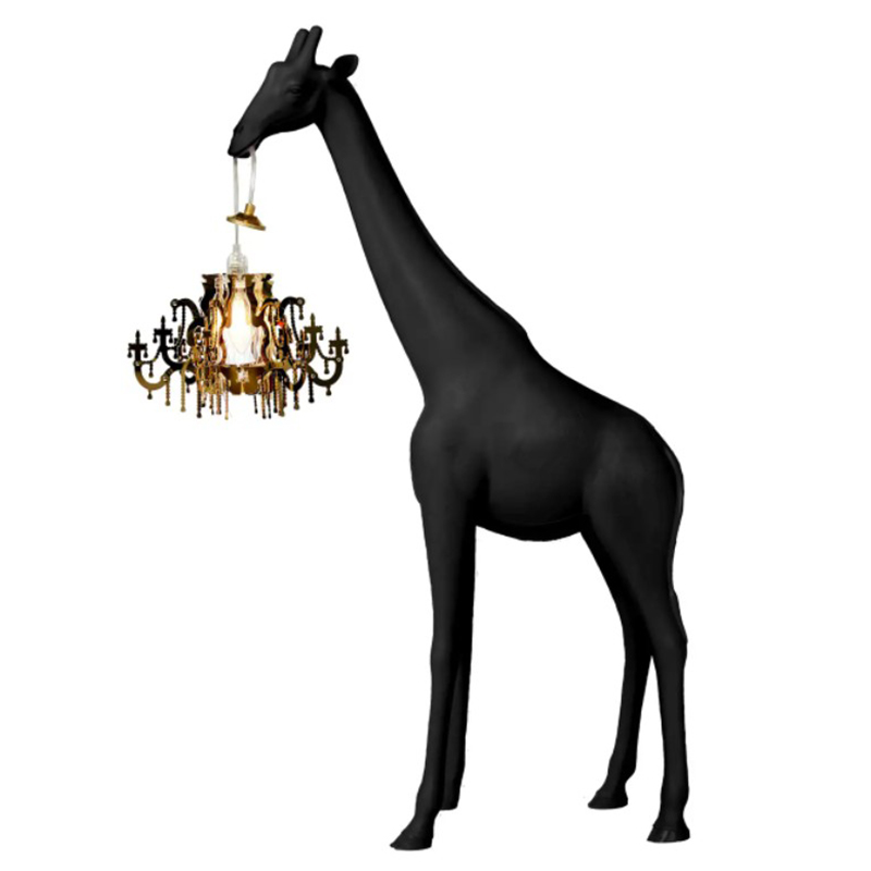 Настольная лампа черный жираф Black Giraffe Table Lamp Черный в Саратове | Loft Concept 