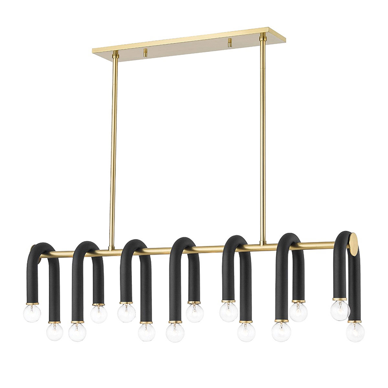 Люстра Paulson floppy chandelier gold Черный Золотой в Саратове | Loft Concept 