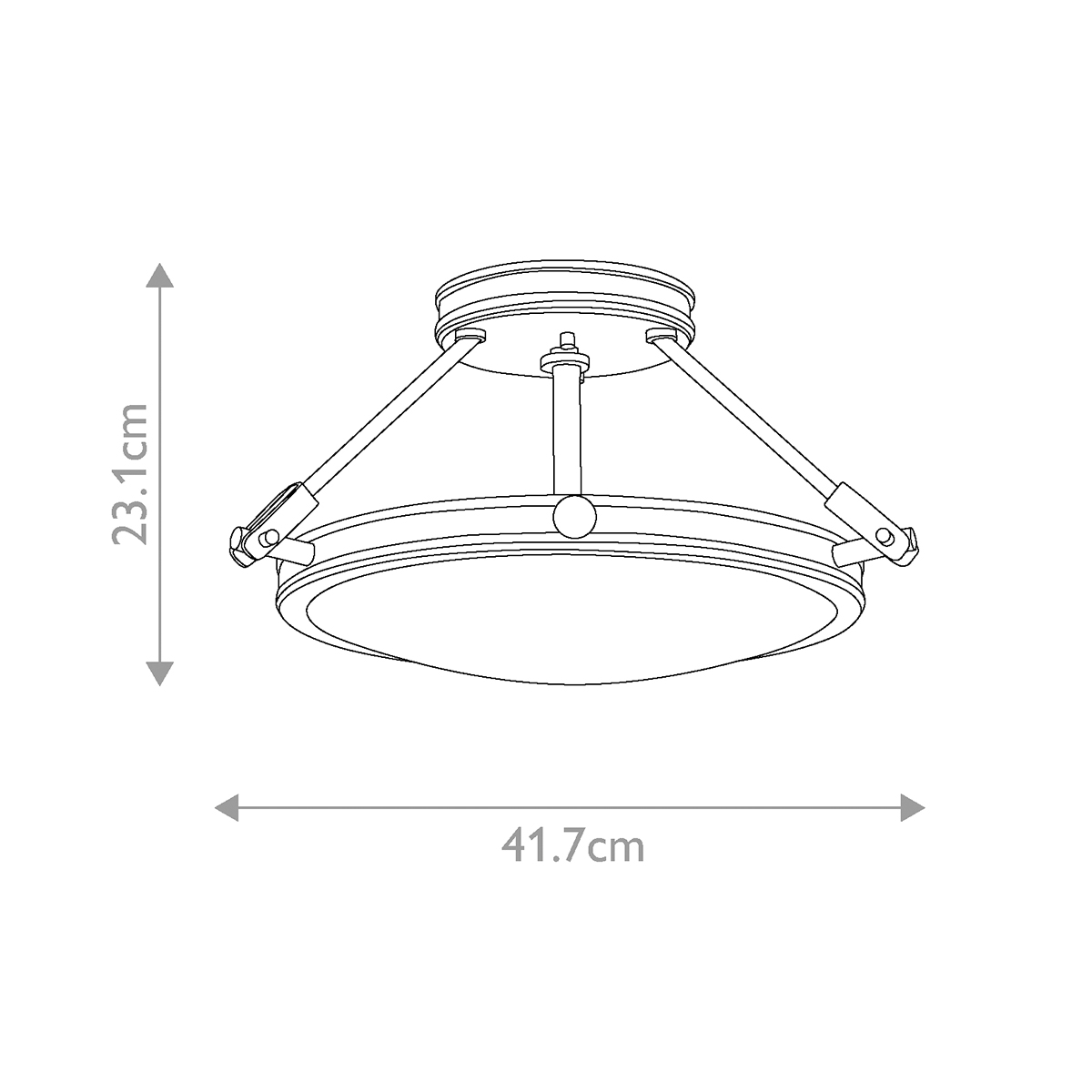 Потолочный светильник цвета латунь с плоским круглым плафоном Hinkley в Саратове