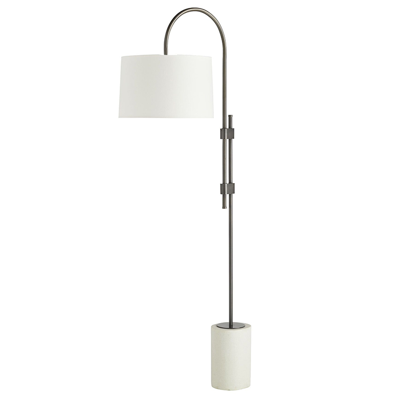 Торшер Arteriors ILY FLOOR LAMP Темная бронза Белый в Саратове | Loft Concept 