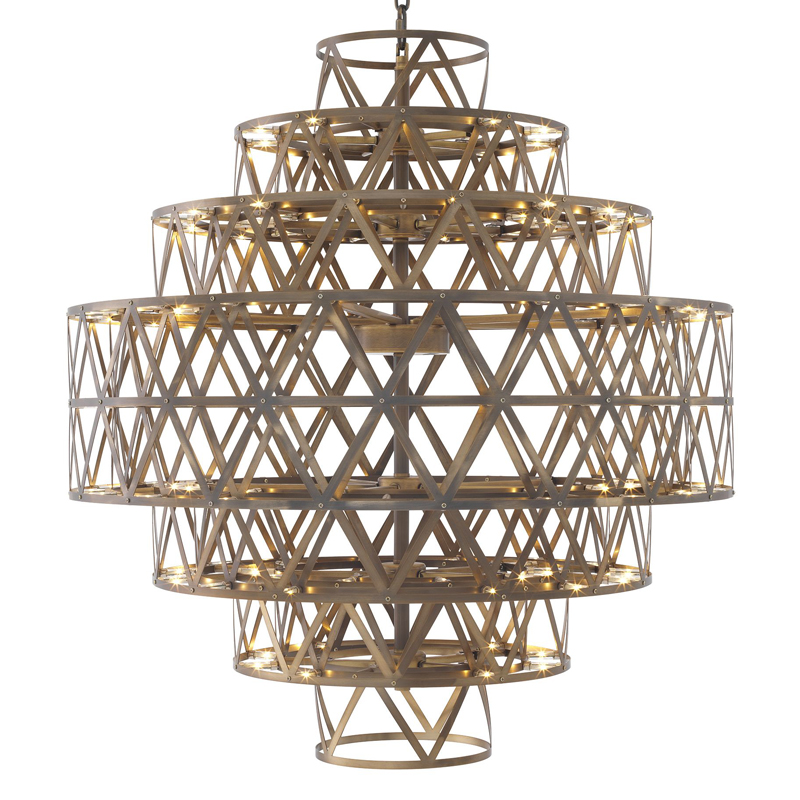 Люстра Eichholtz Chandelier Clinton brass Латунь Античная полированная в Саратове | Loft Concept 