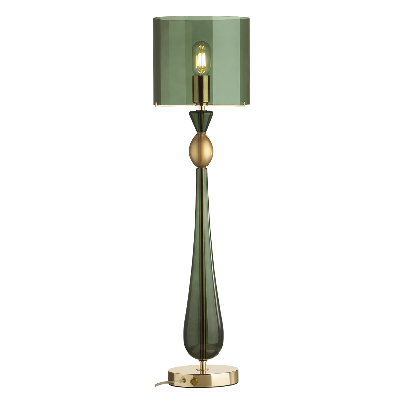 Настольная лампа Roser Green Table Lamp Зеленый Золотой в Саратове | Loft Concept 