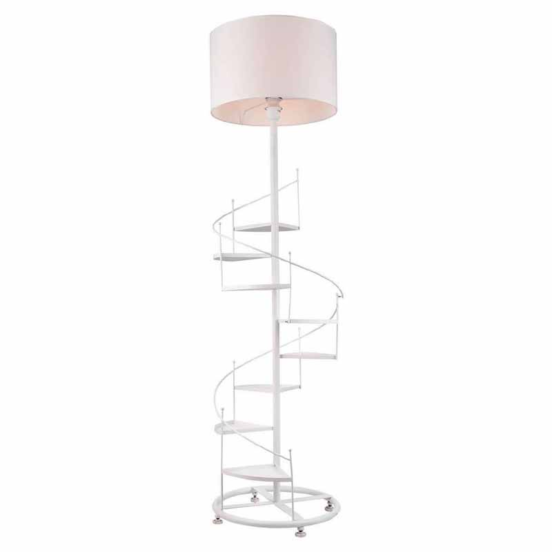 Торшер Spiral Staircase Floor Lamp White Белый в Саратове | Loft Concept 