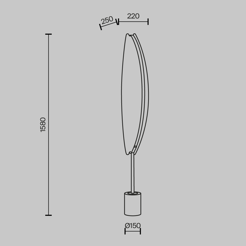 Напольный торшер светодионый Breeze 3000К 33Вт в Саратове