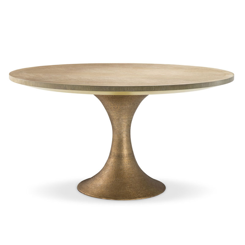 Обеденный стол Eichholtz DINING TABLE MELCHIOR ROUND brass Латунь в Саратове | Loft Concept 