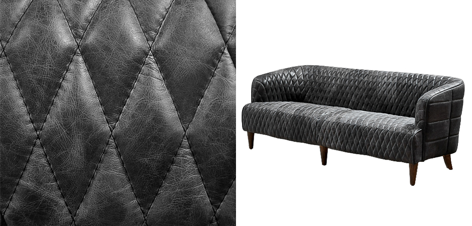 Диван Rhombuses Upholstery Graphite Sofa Диван Rhombuses Upholstery Graphite Sofa - Loft-Concept в Саратове