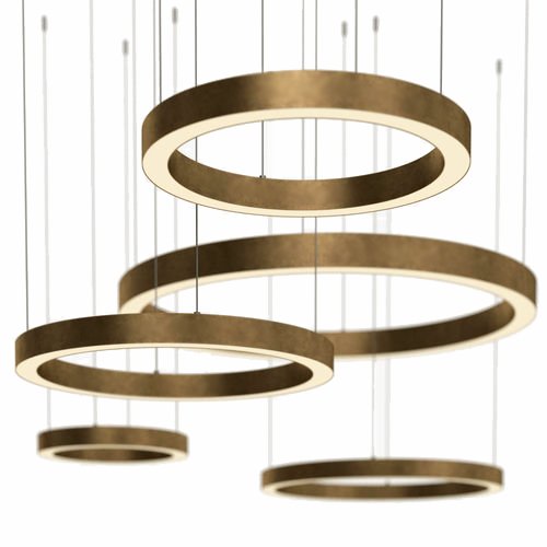 Люстра Light Ring Horizontal von Henge Глянцевое золото Латунь в Саратове | Loft Concept 