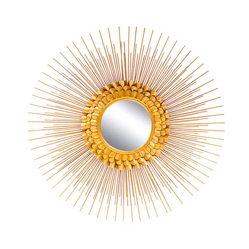 Зеркало-солнце Golden Petals Mirror Sun Золотой в Саратове | Loft Concept 