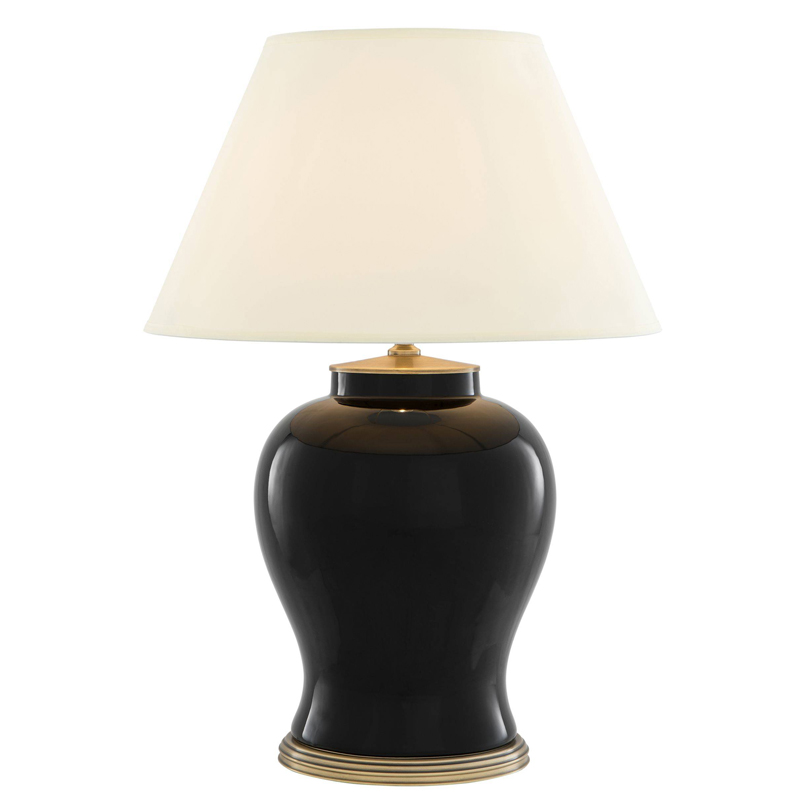 Настольная лампа Eichholtz Table Lamp Mundon Белый Черный Латунь Античная полированная Настольная лампа Eichholtz Table Lamp Mundon Белый Черный Латунь Античная полированная в Саратове | Loft Concept