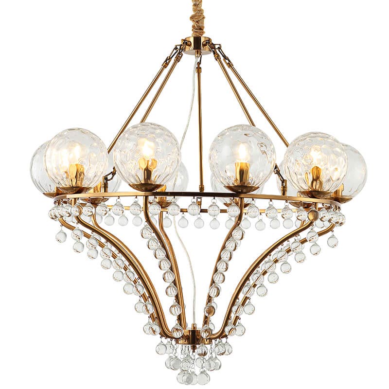 Люстра Melaine Chandelier gold Золотой Прозрачный (Transparent) в Саратове | Loft Concept 