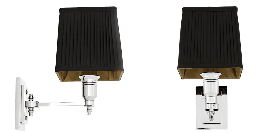 Бра Wall Lamp Lexington Single Nickel+Black Бра Wall Lamp Lexington Single Nickel+Black - Loft-Concept в Саратове