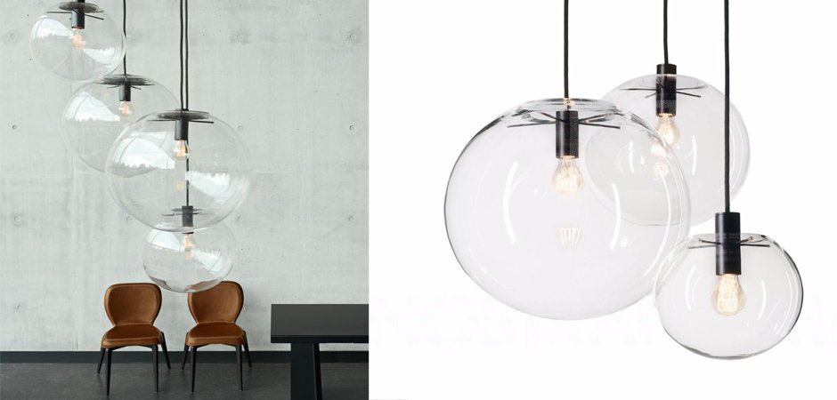 Подвесной светильник Selene Glass Ball Ceiling Lights Подвесной светильник Selene Glass Ball Ceiling Lights - Loft-Concept в Саратове