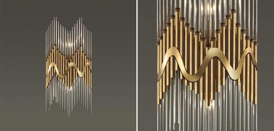 Бра Bronze Pipes стеклянное Бра Bronze Pipes стеклянное - Loft-Concept в Саратове