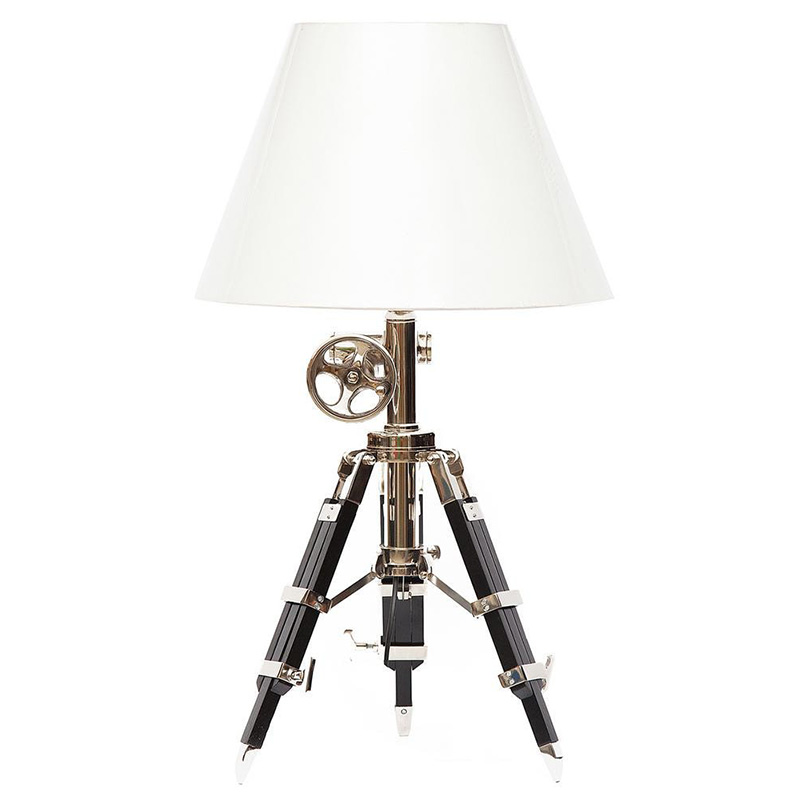 Настольная лампа Victorian Era Tripod Lamp Коричневый Медь Белый в Саратове | Loft Concept 