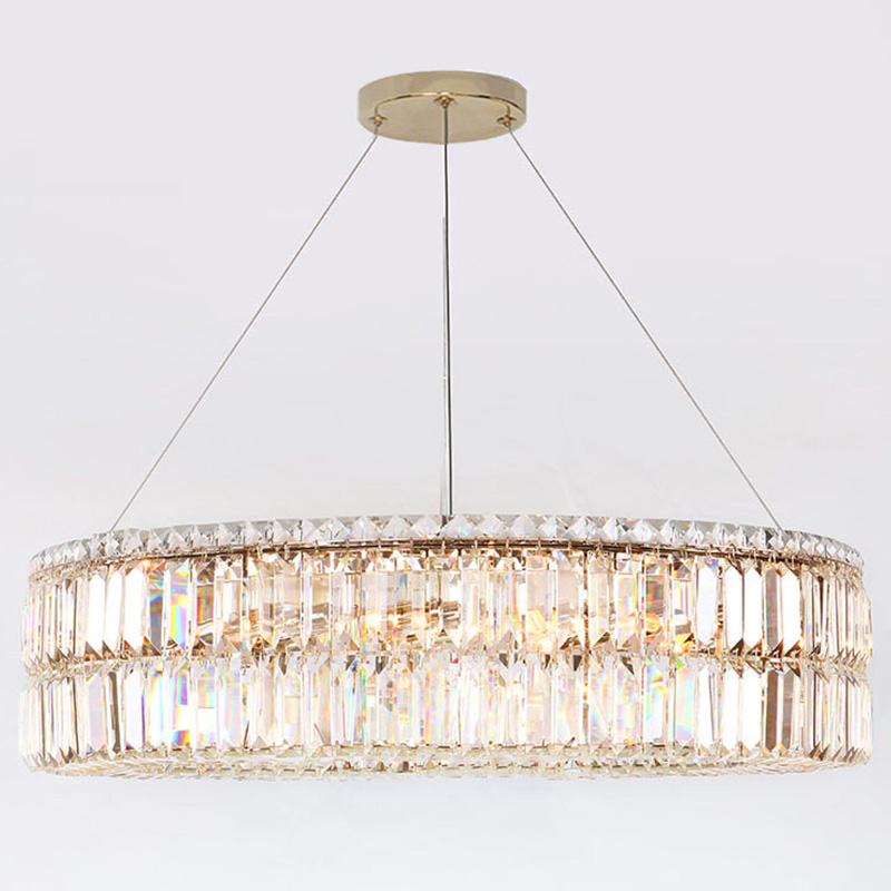 Люстра Darleen Crystal Gold Chandelier 17 Золотой Прозрачный (Transparent) в Саратове | Loft Concept 