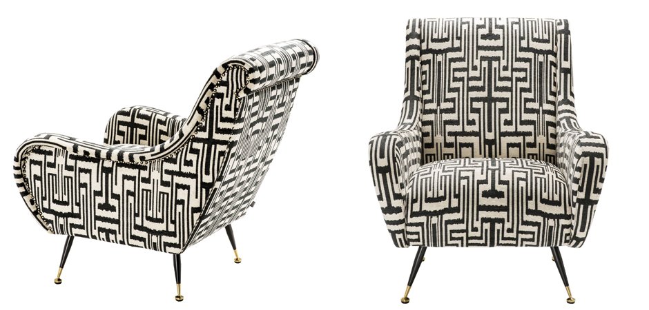 Кресло Eichholtz Chair Giardino Ozbek Black Кресло Eichholtz Chair Giardino Ozbek Black - Loft-Concept в Саратове