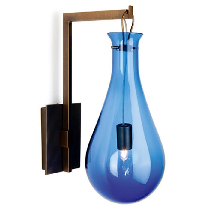 Бра Patrick Naggar Bubble Sconce blue Синий Черный в Саратове | Loft Concept 