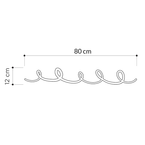 Настенная вешалка в  виде  закрученной линии Twisted Line Hanger в Саратове