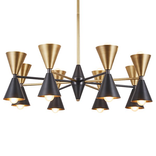 Люстра CAIRO CHANDELIER BLACK AND GOLD Золотой Черный Люстра CAIRO CHANDELIER BLACK AND GOLD Золотой Черный в Саратове | Loft Concept