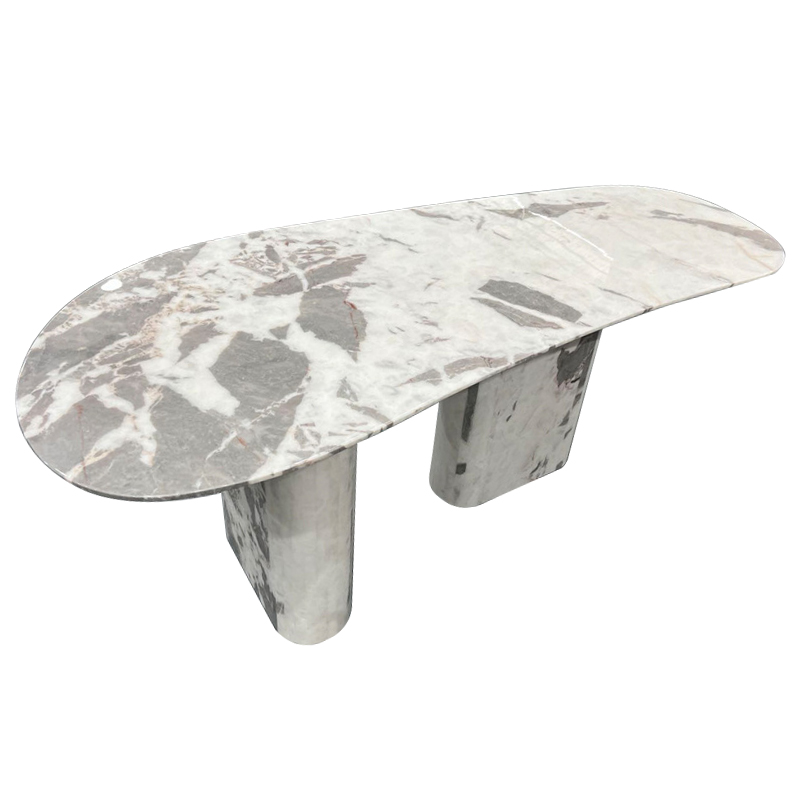 Обеденный стол Ernest Grey Marble Dining Table Серый в Саратове | Loft Concept 