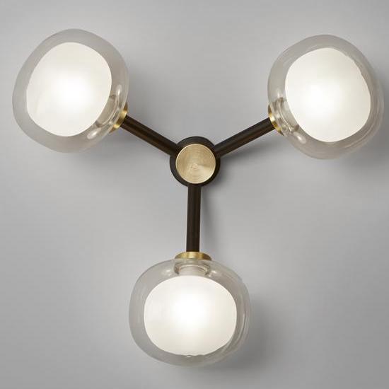 Бра NABILA WALL CEILING LAMP Глянцевое золото Белый Черный Бра NABILA WALL CEILING LAMP Глянцевое золото Белый Черный в Саратове | Loft Concept