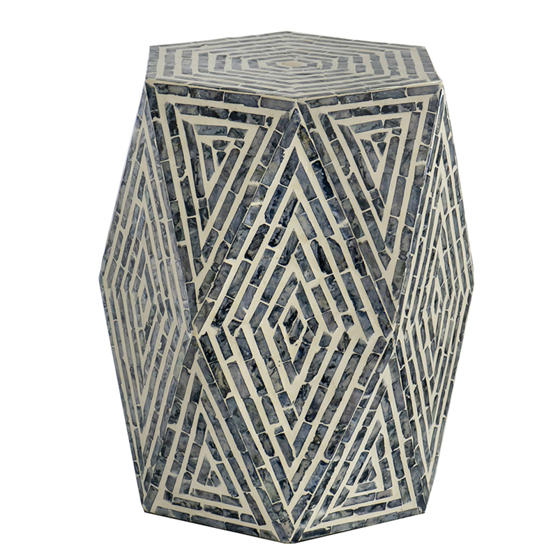 Приставной стол Geometric Инкрустация ракушками устриц Приставной стол Geometric Инкрустация ракушками устриц в Саратове | Loft Concept