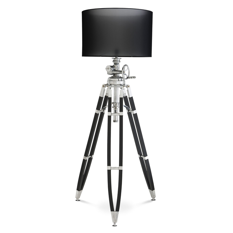 Торшер Eichholtz Floor Lamp Royal Marine Black Черный Алюминий в Саратове | Loft Concept 