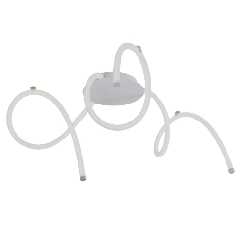 Люстра белого цвета с тремя изогнутыми светодиоидными плафонами Luke Lampco Tracer Lamp Белый в Саратове | Loft Concept 