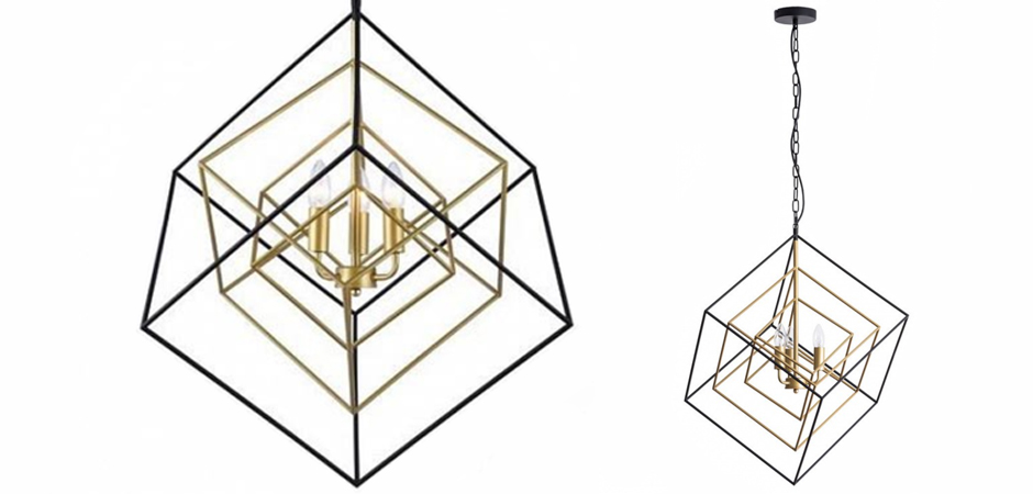 Светильник CUBIST Pendant Black and Gold 3 lamp Светильник CUBIST Pendant Black and Gold 3 lamp - Loft-Concept в Саратове