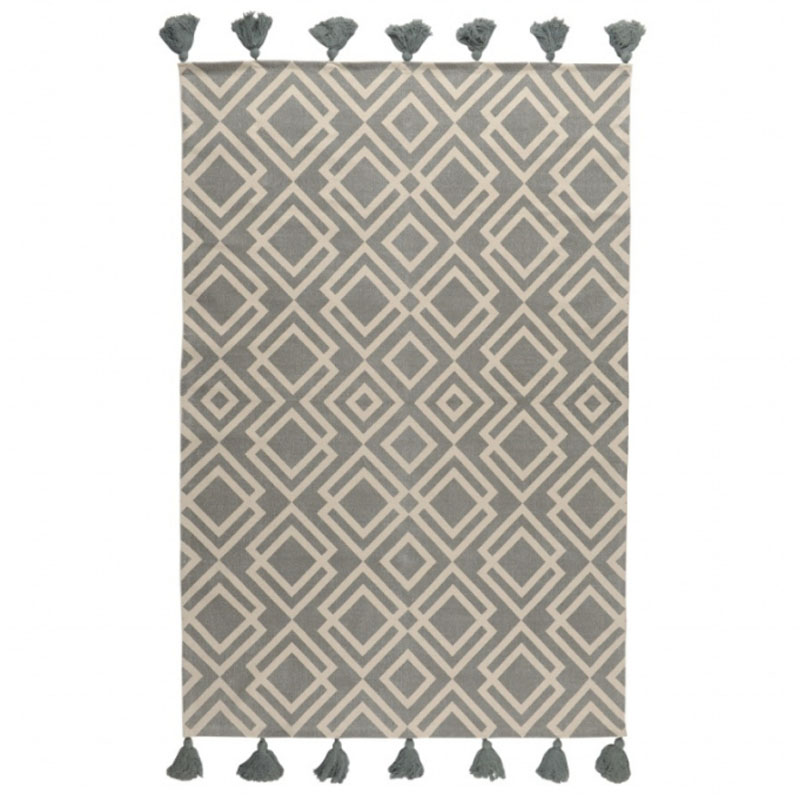 Ковер Double Rhombus Carpet grey Серый в Саратове | Loft Concept 