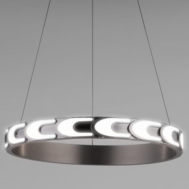 Люстра Maoris Ring Horizontal Chandelier D45 Никель Сатин в Саратове | Loft Concept 