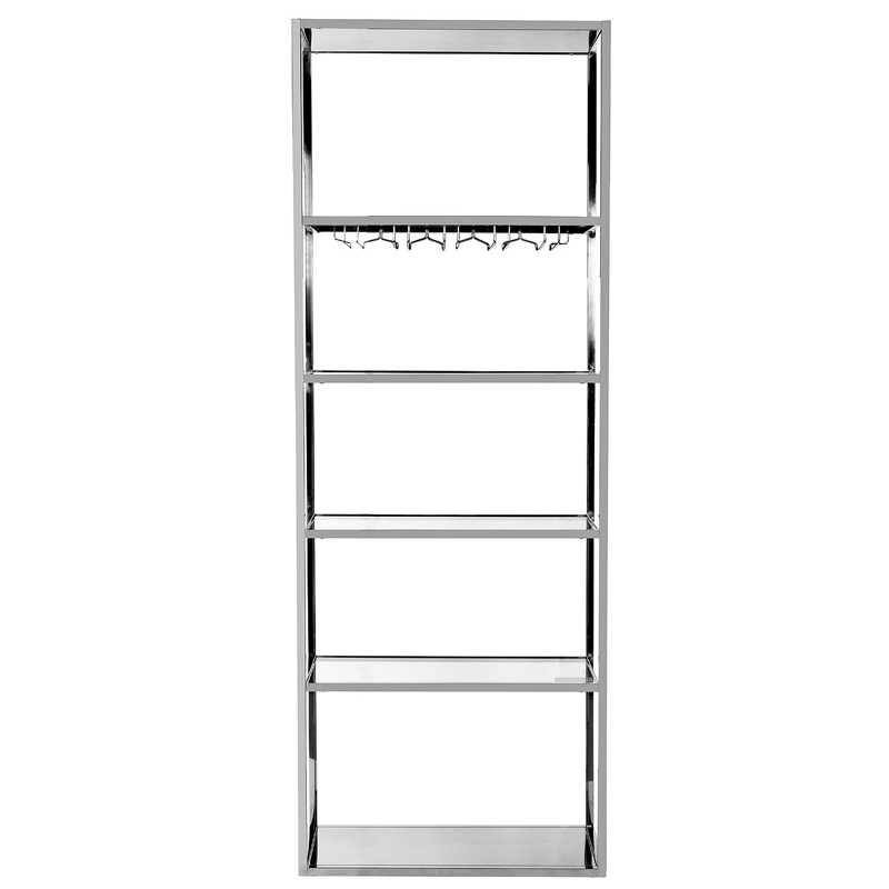 Стеллаж для хранения вина Raul Rack Chromium Прозрачный Хром в Саратове | Loft Concept 