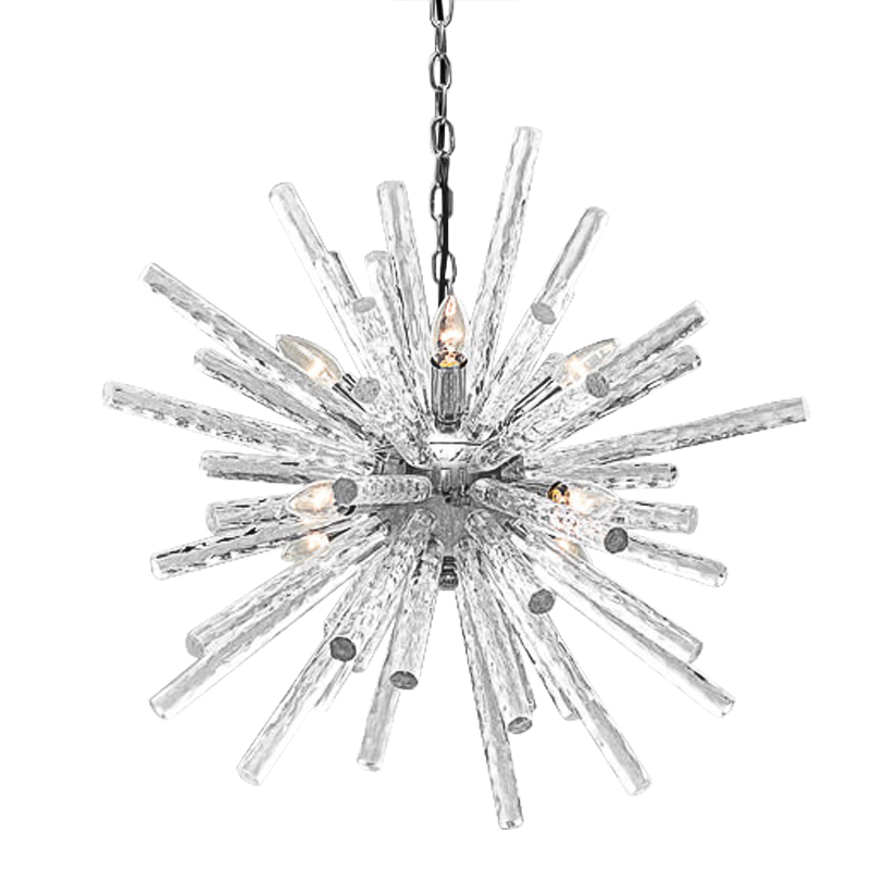 Люстра Icicles Sputnik Chandeliers Хром Прозрачный в Саратове | Loft Concept 