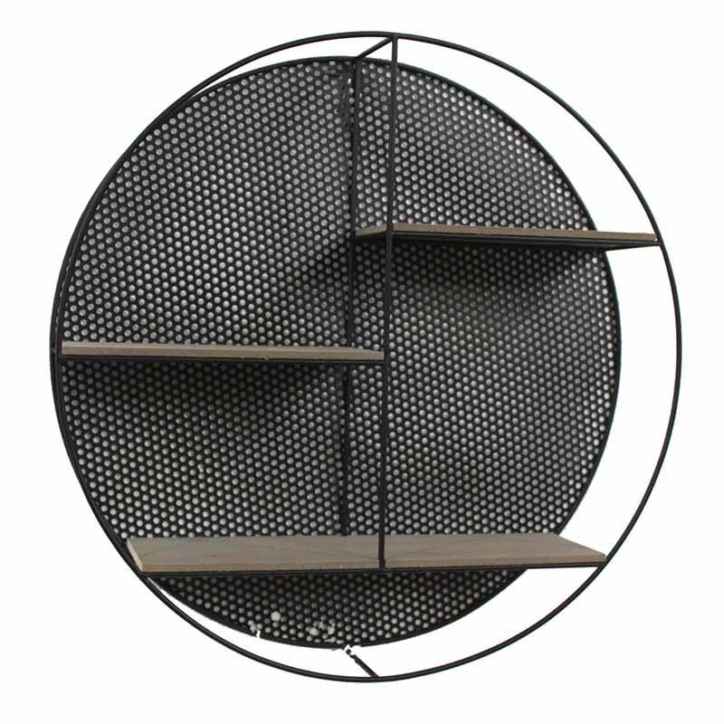 Полка Perforation Loft Circle Shelf Бежево-серый Черный в Саратове | Loft Concept 