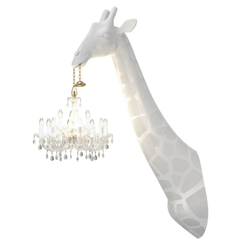 Бра белый жираф White Giraffe Wall Lamp Sconce Chandalier Белый в Саратове | Loft Concept 